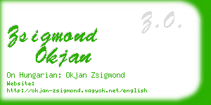 zsigmond okjan business card
